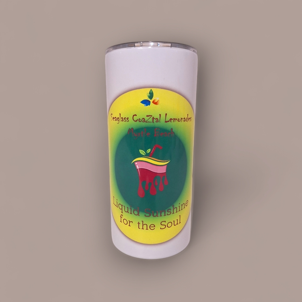 Colorful Tumbler - Seaglass CoaZtal Lemonades 20oz Thick COMES WITH FREE STICKER